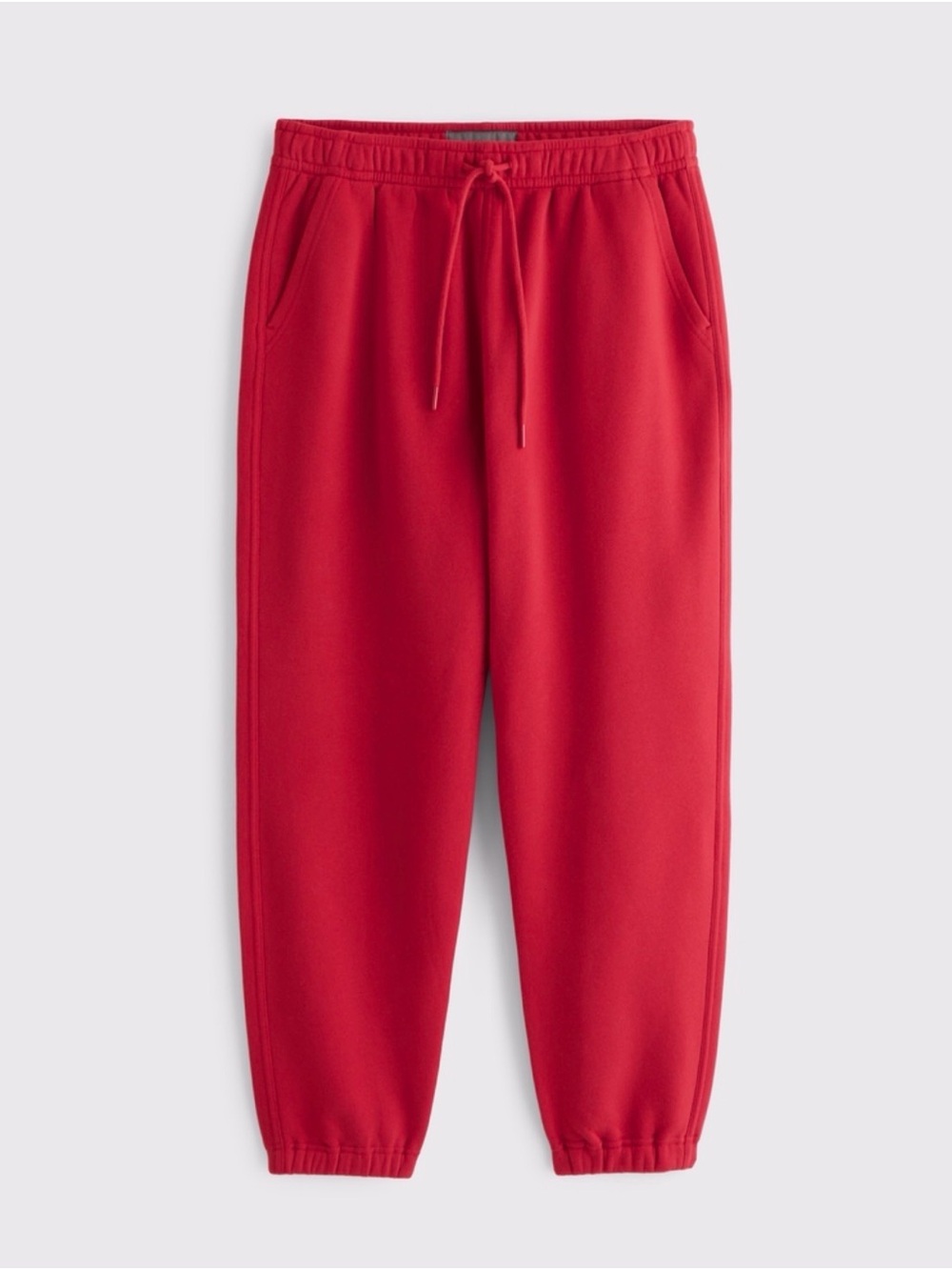 NWOT Abercrombie Essential Red Drawstring Jogger Sweatpants size small
